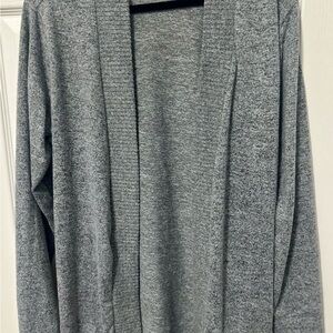 Elegant Heather Gray Women's Cardigan